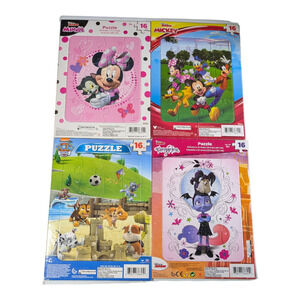 Puzzles For Kids 4PKDisney Minnie Mouse Paw Patrol Vampirina Mickey&Friends Used